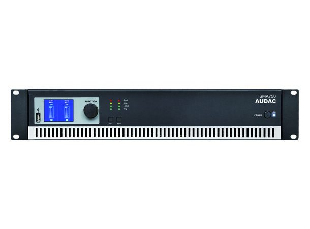 Audac SMA750 DSP-forsterker, 2x750W RMS, RS232